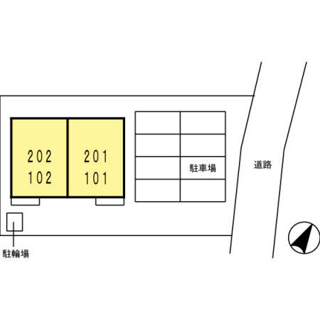 【豊橋市西高師町のアパートの駐車場】