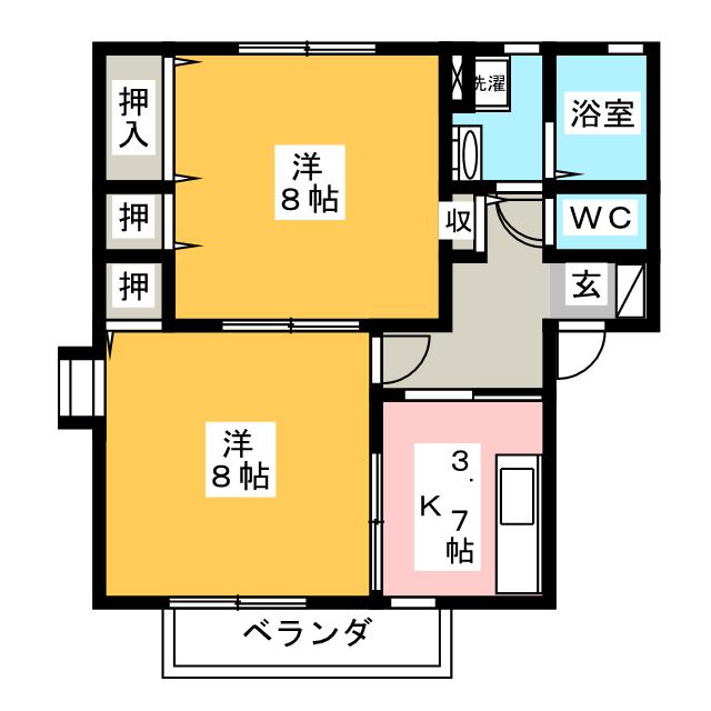 ファミールよこかわＡの間取り