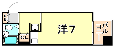 神戸市兵庫区西仲町のマンションの間取り