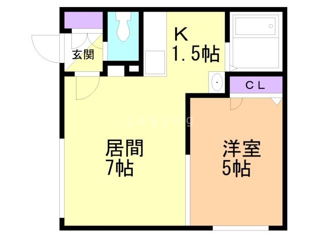 札幌市北区北三十四条西のマンションの間取り