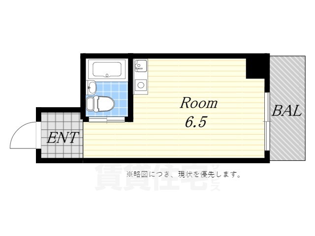 大阪市中央区瓦屋町のマンションの間取り