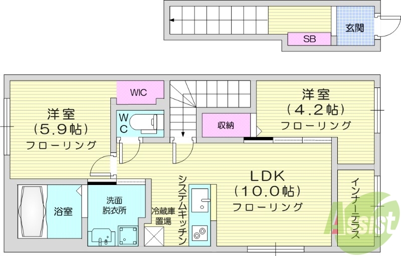 ロジュマン青山1の間取り