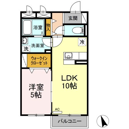 岩手県盛岡市浅岸３（マンション）の賃貸物件の間取り