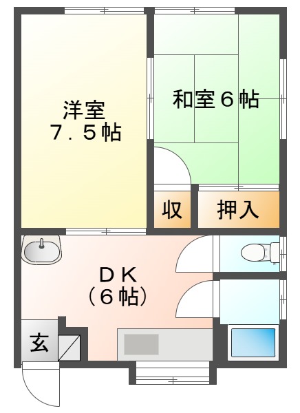 ハイツ古川の間取り写真
