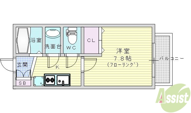 プロスペクト中之島の間取り