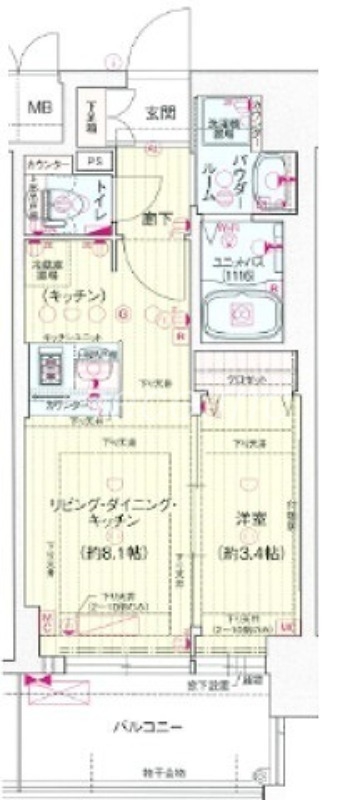 プレサンス新大阪ジェイズの間取り