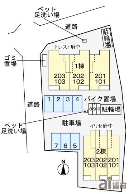駐車場　区画図