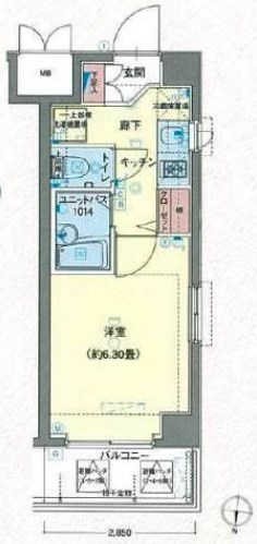 東京メトロ東西線 木場駅 徒歩13分 7階建 築20年の間取り写真
