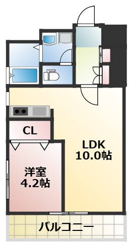 1LDK Mansion in Chuo-ku, Kumamoto, Kumamoto — photo 2 of 3