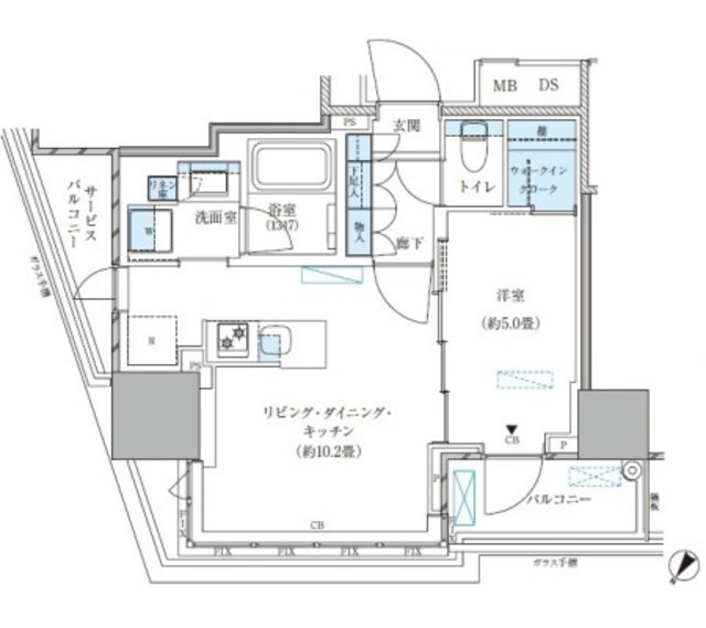 パークアクシス五反田スカイタワーの間取り写真