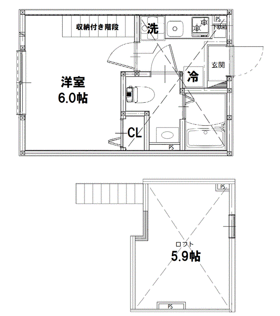 LUX栗谷の間取り写真