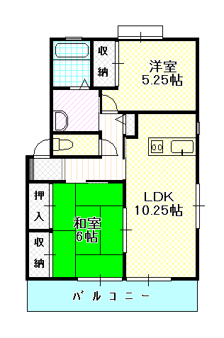 ディライト新家A棟の間取り