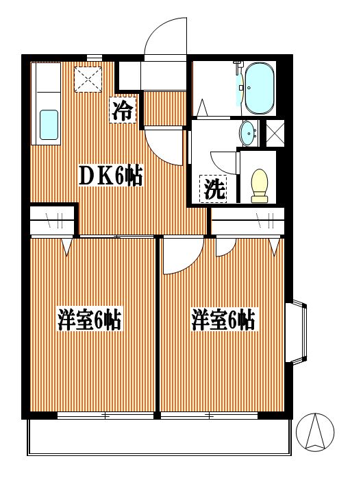 ソレアードＢ館の間取り