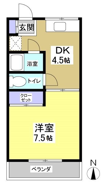 【エマノンハイツIの間取り】