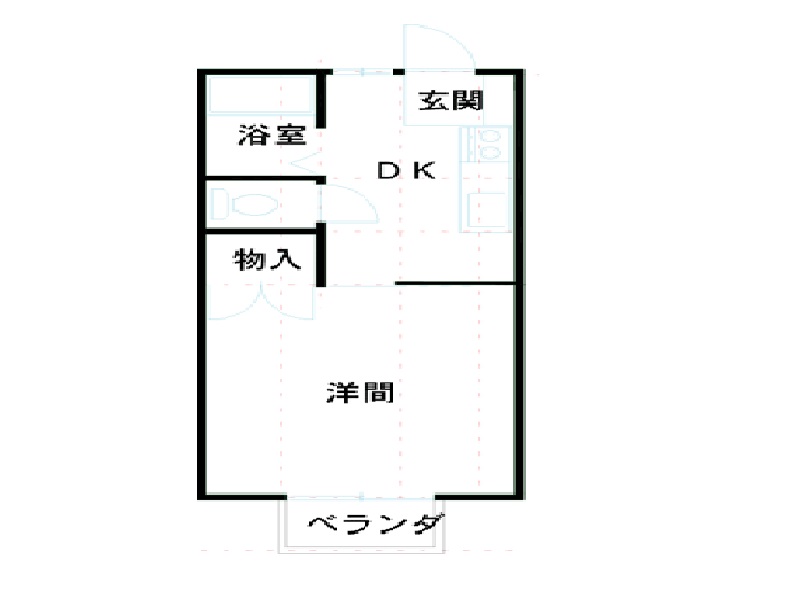 宇都宮市若松原のアパートの間取り