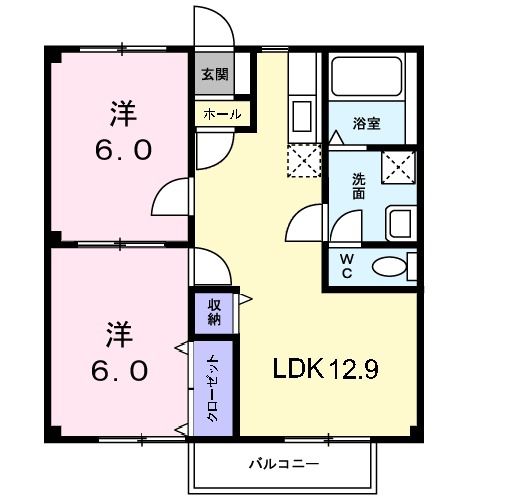 Ｈ・Ｎガーデンハイツ１の間取り