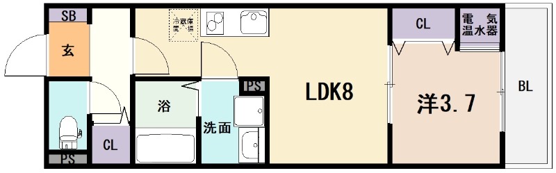 アート小若江の間取り