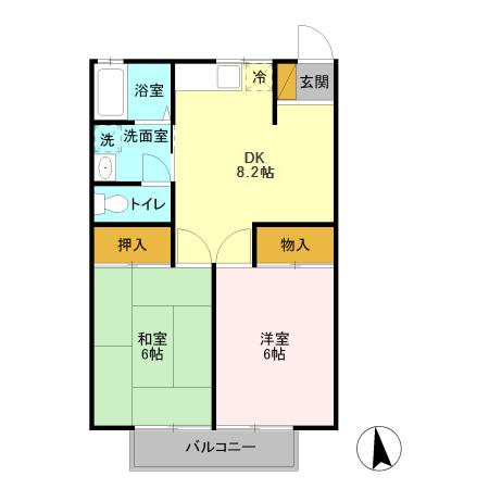 サンドゥエル北柏の間取り