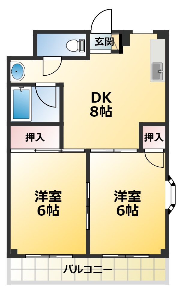 上新庄ビューハイツの間取り