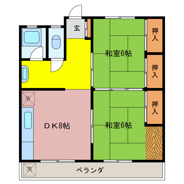 北牟婁郡紀北町長島のマンションの間取り