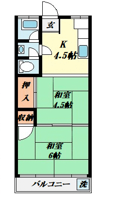 格子屋マンションの間取り