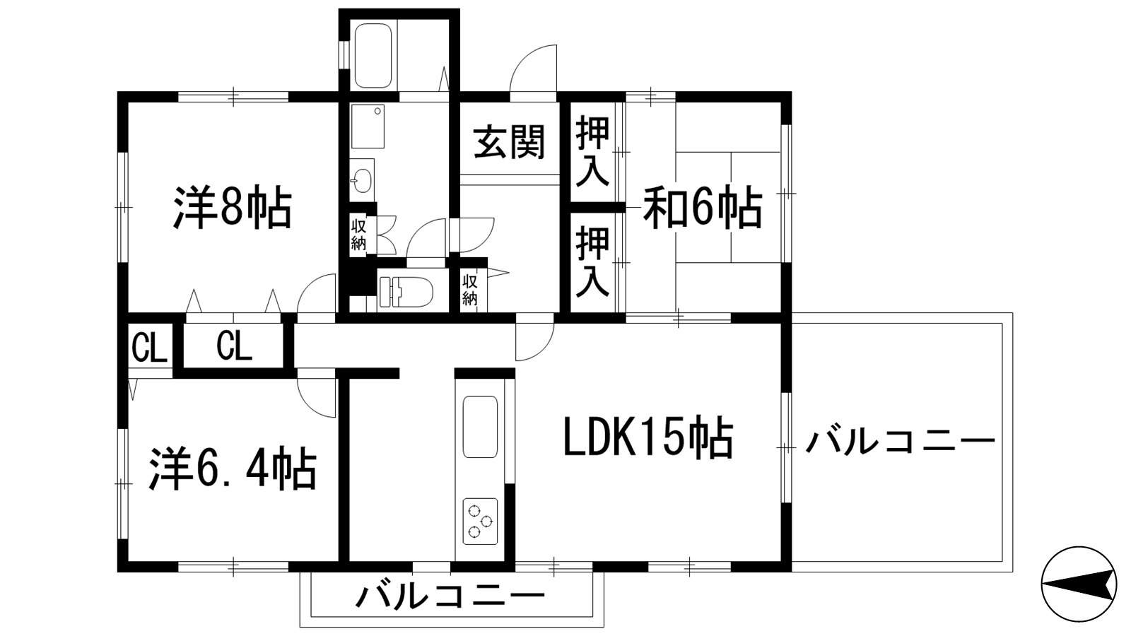 グリーンヒルズ東山台116号棟の間取り