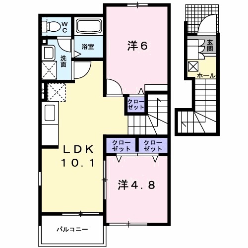 遠賀郡遠賀町大字別府のアパートの間取り