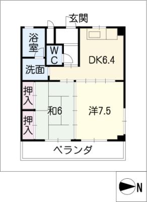 メゾン東沖の間取り