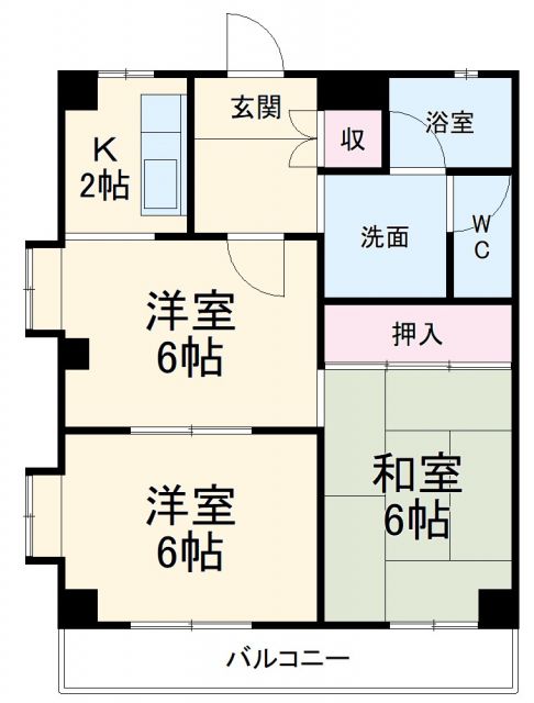 瀬戸市福元町のマンションの間取り