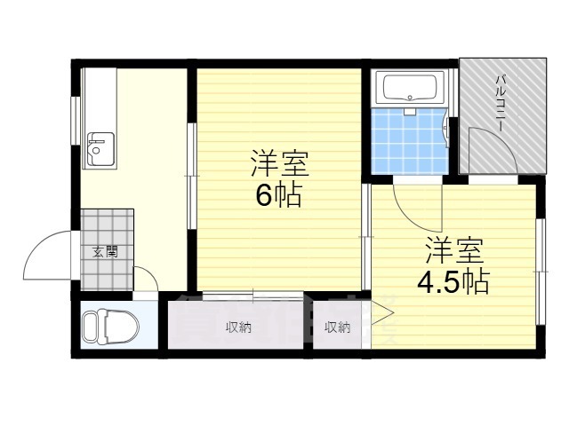 ハイツ金振の間取り