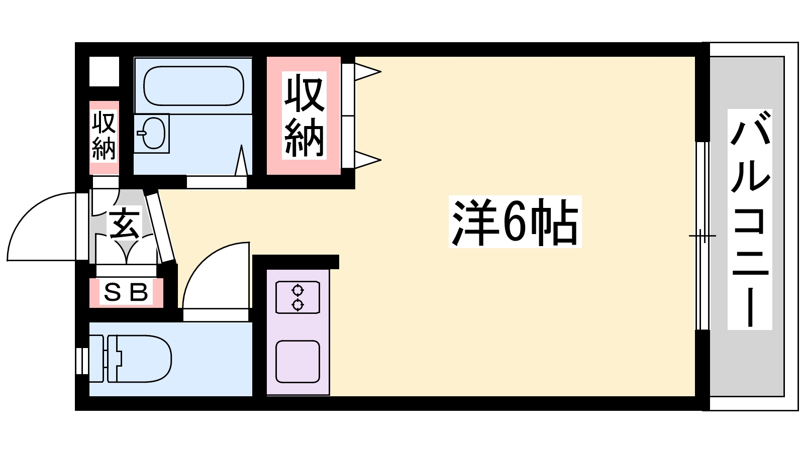 姫路市新在家本町のマンションの間取り