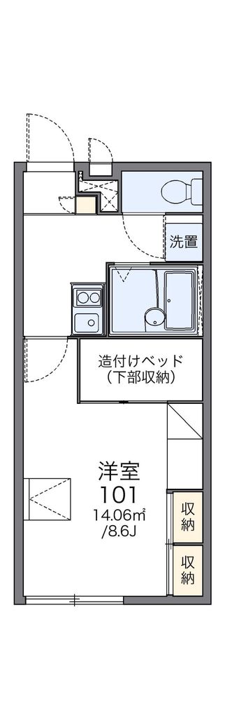 入間郡越生町春日のアパートの間取り