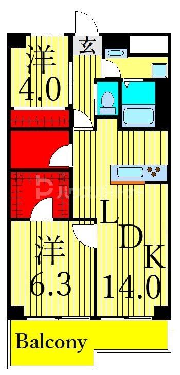 尾久橋スカイハイツの間取り