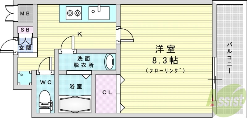 【大阪市淀川区木川西のマンションの間取り】