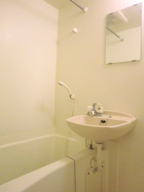 洗面設備　洗面台はバスルームに設置されています