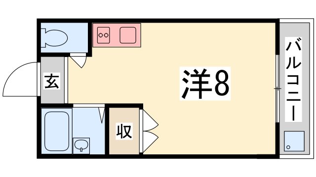 姫路市白国のアパートの間取り