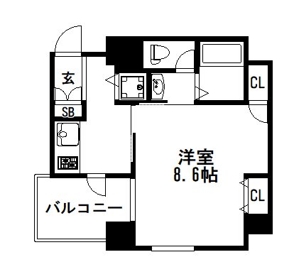 京都市南区唐橋川久保町のマンションの間取り