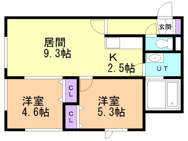 ＣＡＮＡＡＮ黄金南IIIの間取り