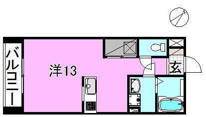 伊予市米湊のアパートの間取り