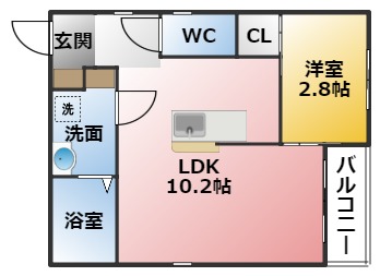 LIBERA名西通(リベラ名西通)の間取り