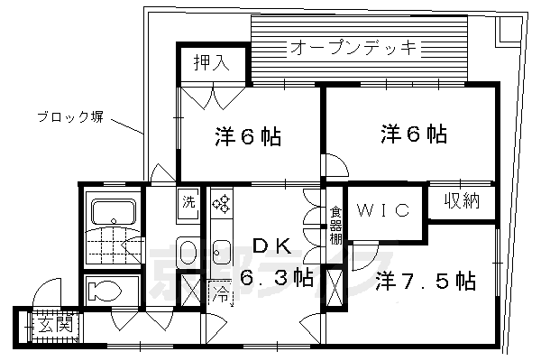 メナー西院の間取り