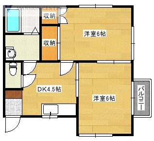 新潟市東区中山のアパートの間取り