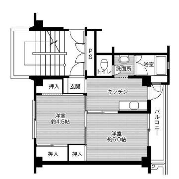 倉敷市真備町有井のマンションの間取り