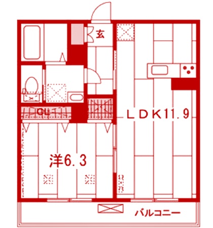 Liberte川崎の間取り