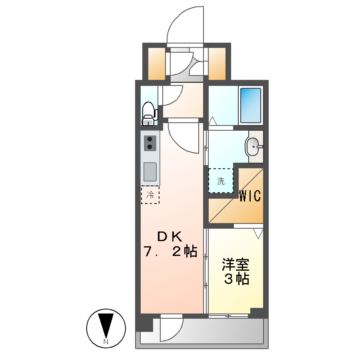 エステムコート名古屋　ＴＷＩＮ　ＥＡＳＴの間取り