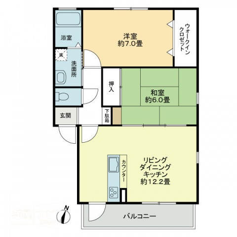 フォブール緑ヶ丘Ａの間取り