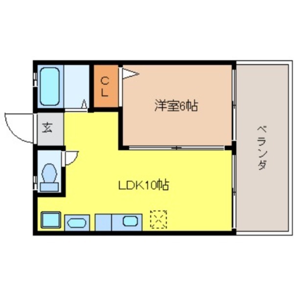 名古屋市熱田区沢上のマンションの間取り