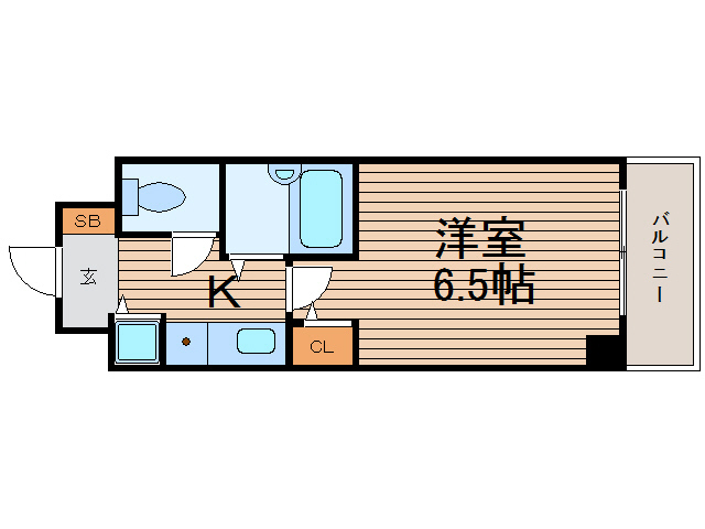 大阪市中央区石町のマンションの間取り