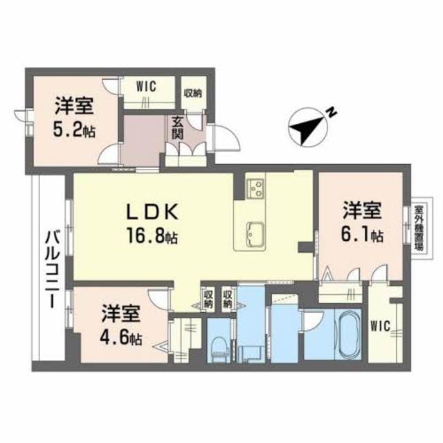 シャーメゾン城野駅前の間取り