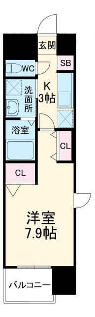 名古屋市中村区太閤通のマンションの間取り